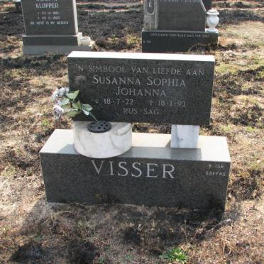VISSER Susanna Sophia Johanna 1922-1993