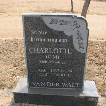 WALT C.M., van der nee MEINTJIES 1937-2006