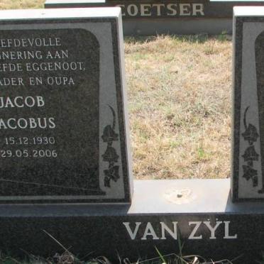 ZYL Jacob Jacobus, van 1930-2006 &amp; Susanna Petronella 1935-1988