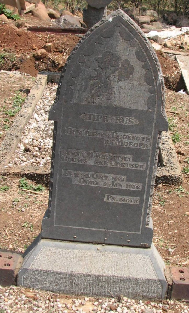 GOUWS Anna Magrietha nee COETSER 1882-1936