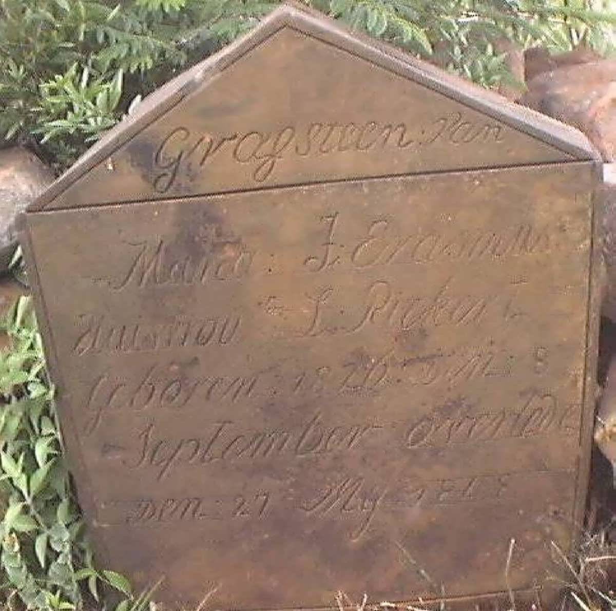 ERASMUS Maria F. 1826-1848