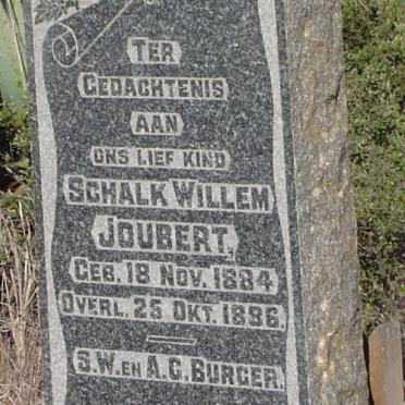 JOUBERT Schalk Willem 1884-1896