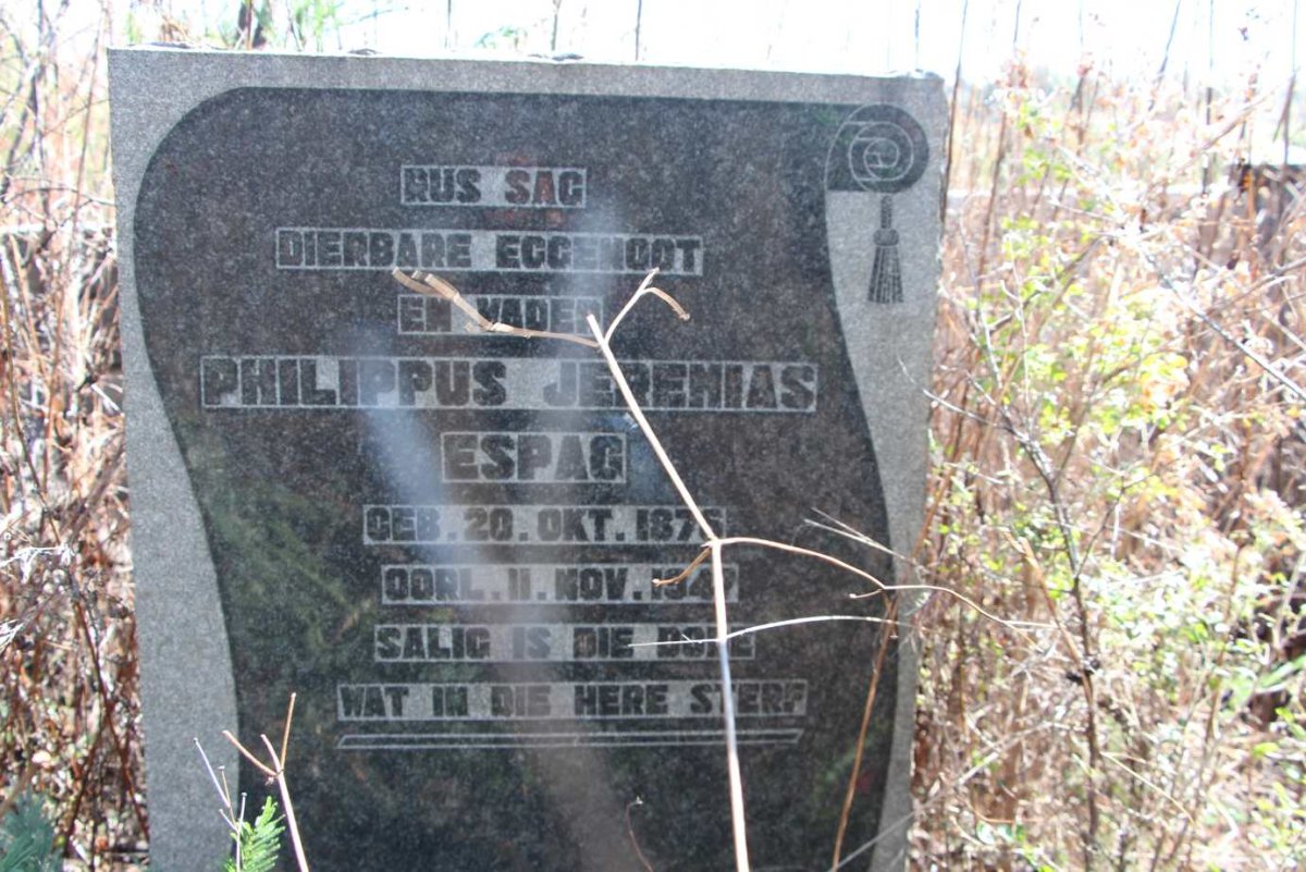 ESPAG Philippus Jeremias 1876-1947