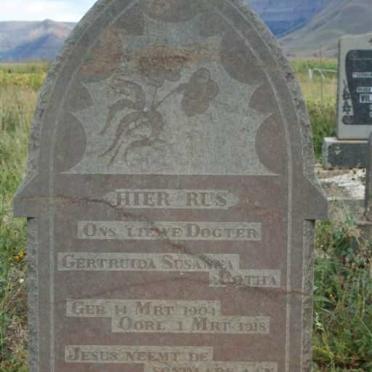 BOTHA Gertruida Susanna 1904-1918