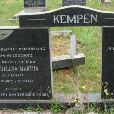 KEMPEN Abram Jakobus 1912-1995 &amp; Anna Helena Martha KORFF 1925-1983