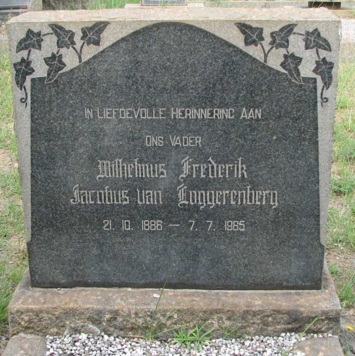 LOGGERENBERG Wilhelmus Frederik Jacobus, van 1886-1965
