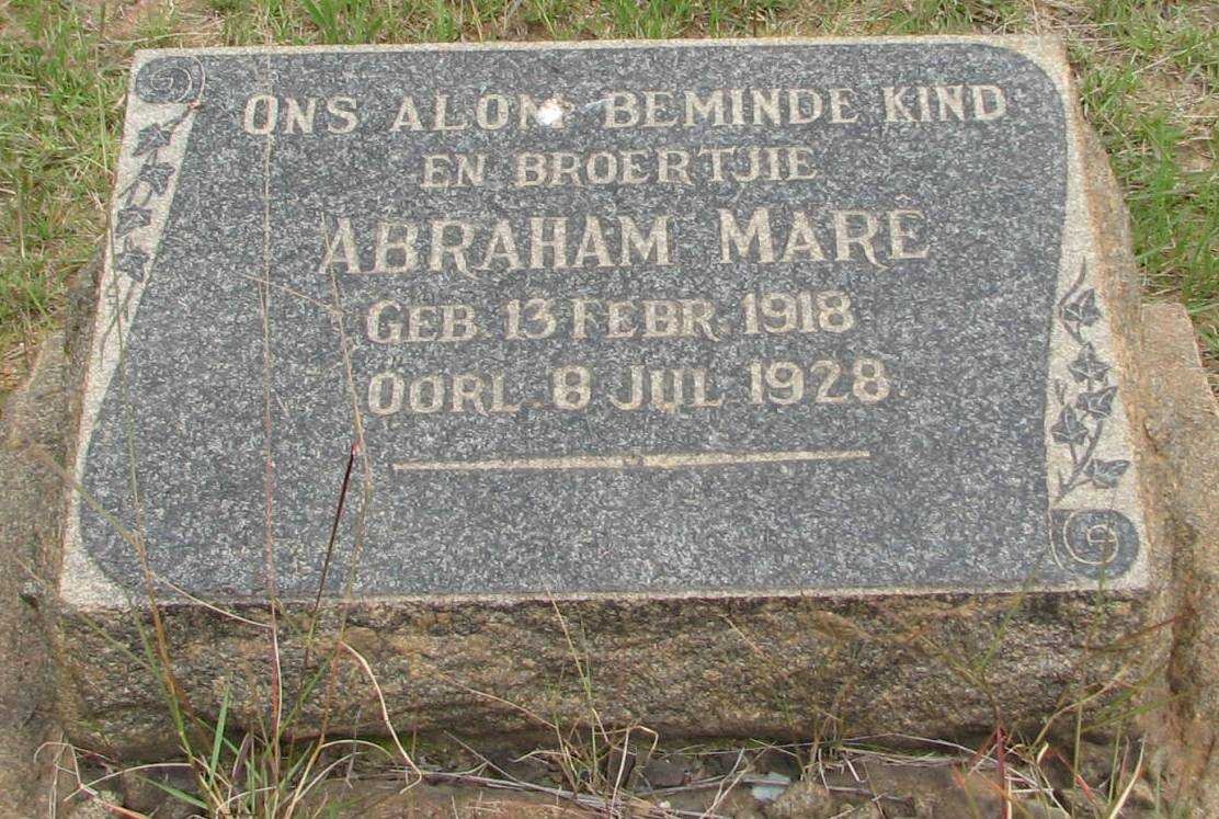 MARE Abraham 1918-1928