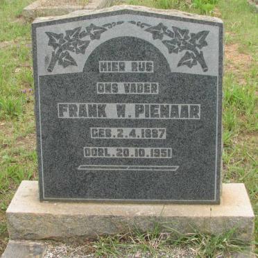 PIENAAR Frank W. 1887-1951