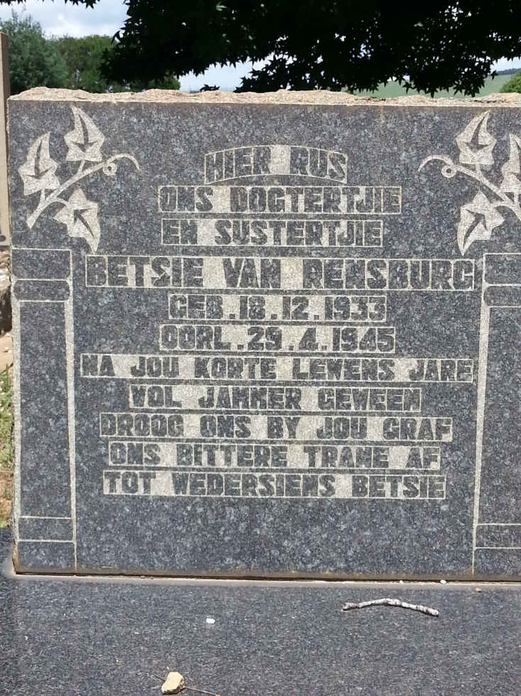 RENSBURG Betsie, van 1933-1945
