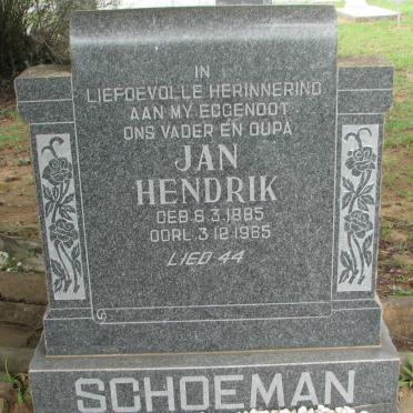 SCHOEMAN Jan Hendrik 1885-1965