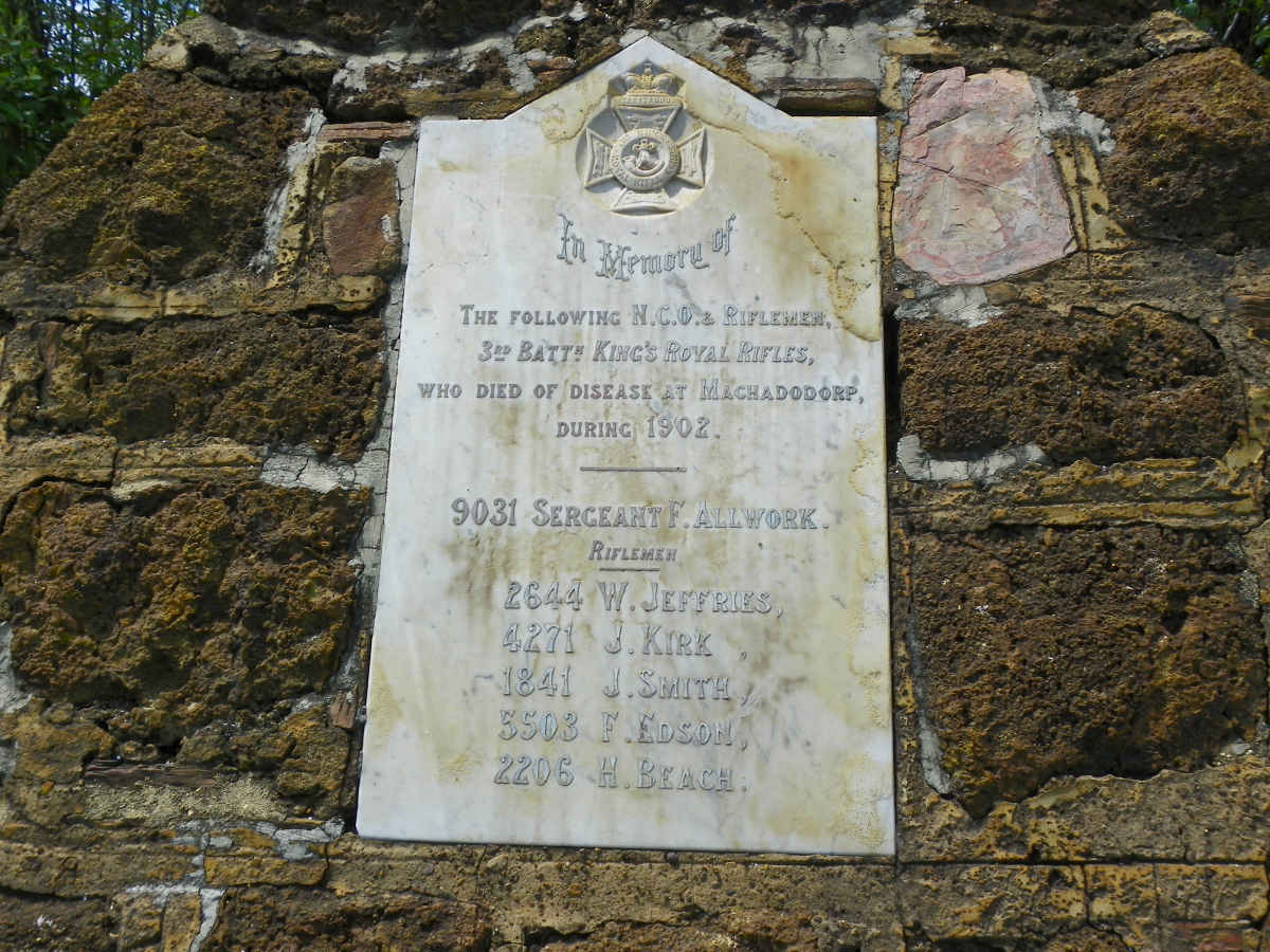5. Memorial overview - List of names