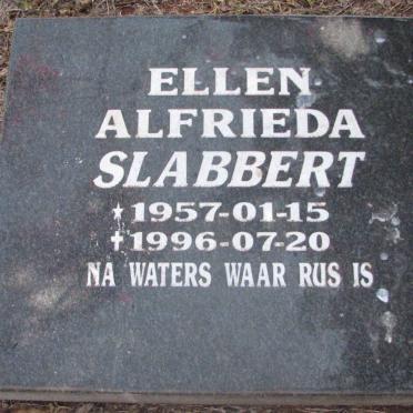 SLABBERT Ellen Alfrieda 1957-1996