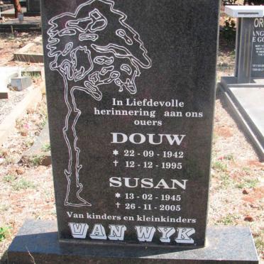 WYK Douw, van 1942-1995 &amp; Susan 1945-2005