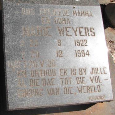 WEYERS Marie 1922-1994