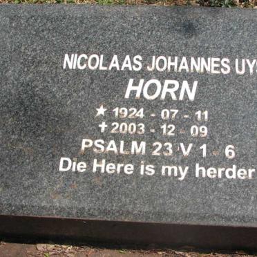 HORN Nicolaas Johannes Uys 1924-2003