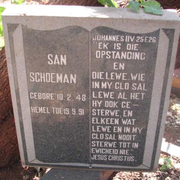 SCHOEMAN San 1948-1991
