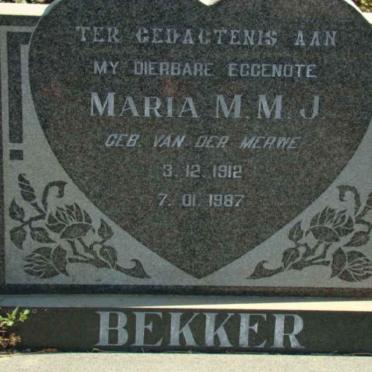 BEKKER Maria M.M.J. 1912-1987