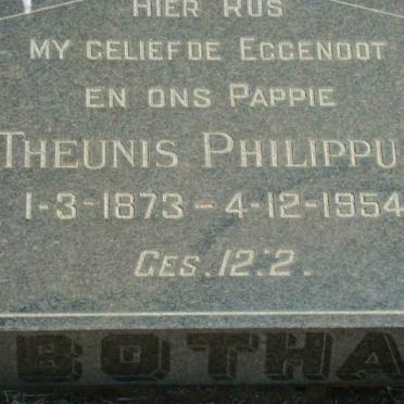 BOTHA Theunis Philippus 1873-1954