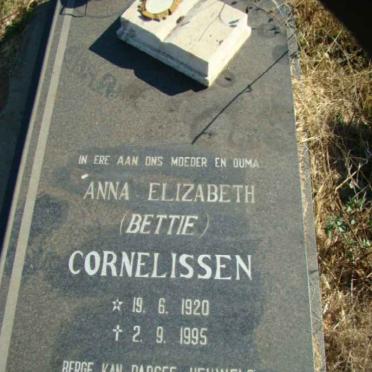 CORNELISSEN Anna Elizabeth 1920-1995