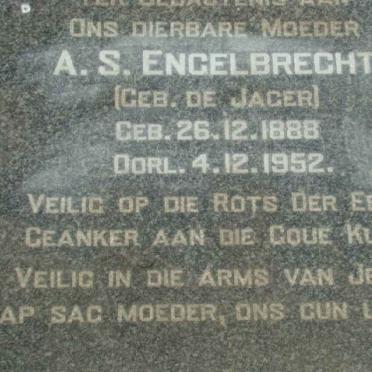 ENGELBRECHT A.S. nee DE JAGER 1888-1952