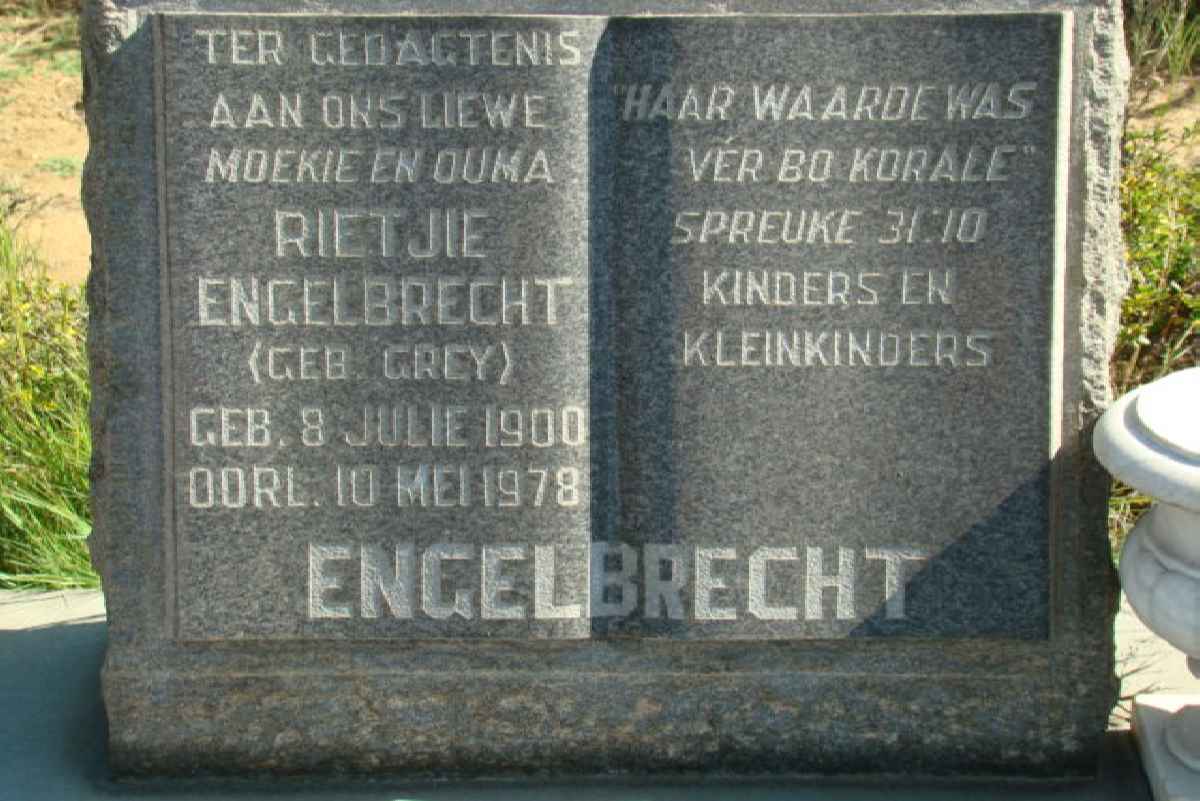 ENGELBRECHT Rietjie nee GREY 1900-1978