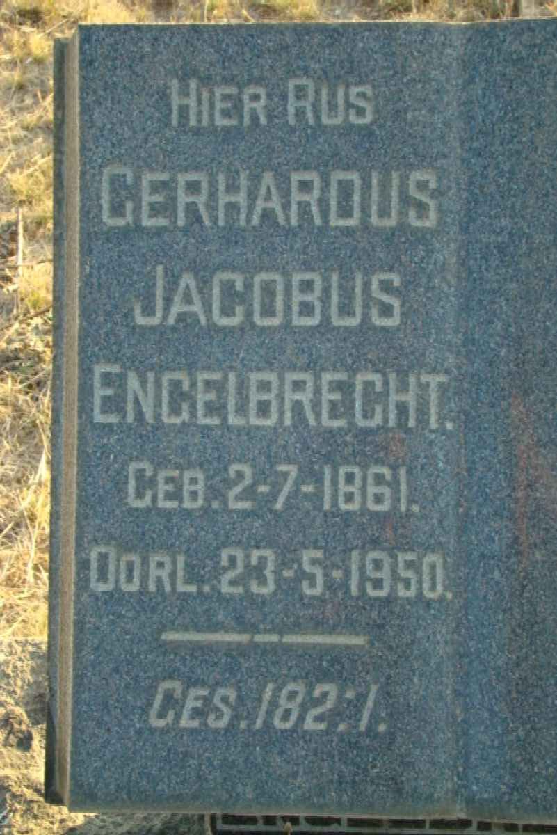 ENGELBRECHT Gerhardus Jacobus 1861-1950