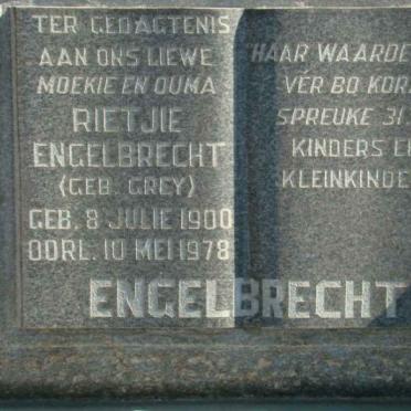 ENGELBRECHT Rietjie nee GREY 1900-1978