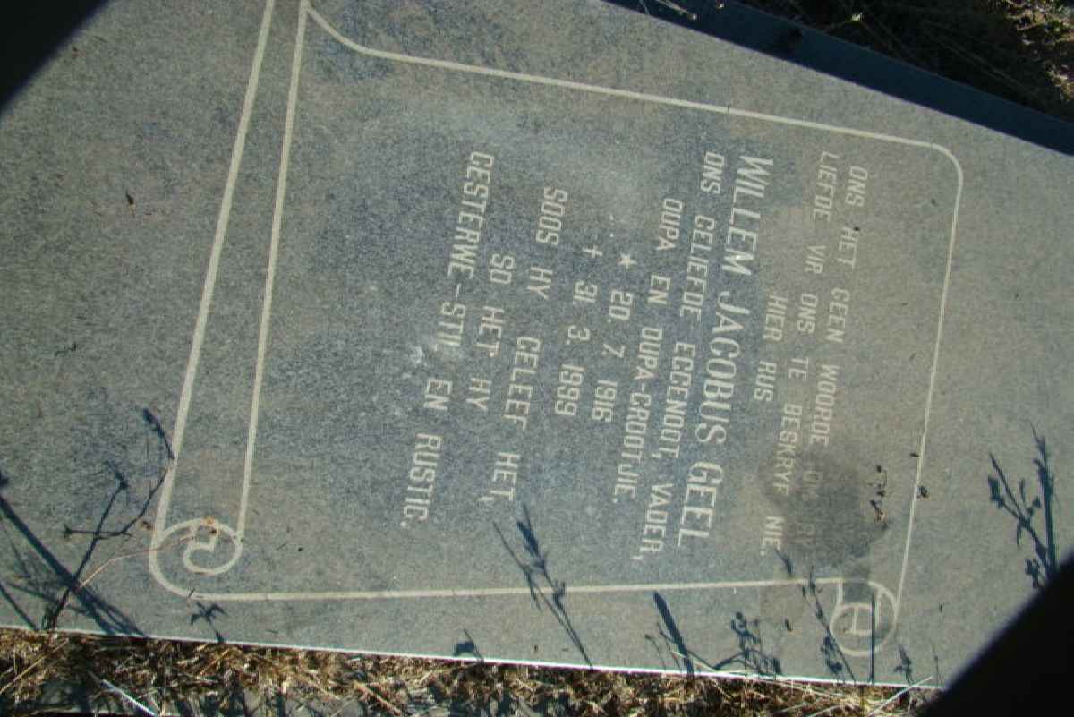 GEEL Willem Jacobus 1916-1999