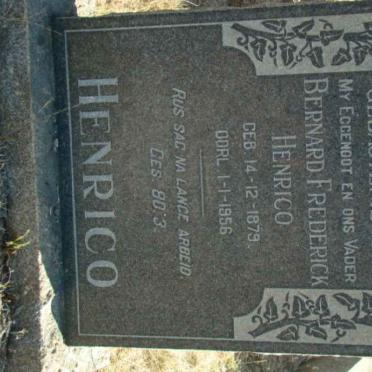 HENRICO Bernard Frederick 1879-1956