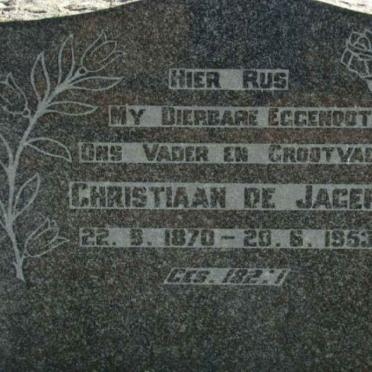 JAGER Christiaan, de 1870-1953