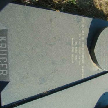 KRUGER Willem Jacobus 1936-1990