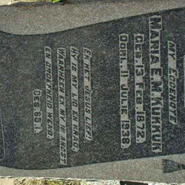KUKKUK Maria E.M. 1872-1938