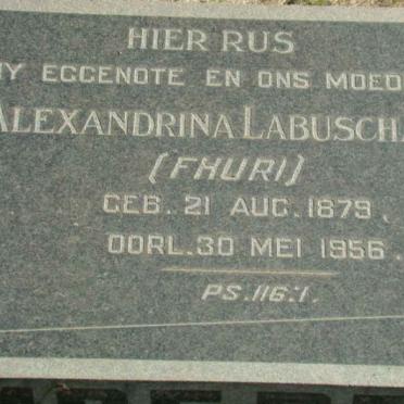 LABUSCHAGNE Alexandrina nee FHURI 1879-1956