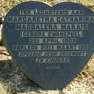 MARAIS Margaretha Catharina Magdalena nee SWANEPOEL 1903-1939