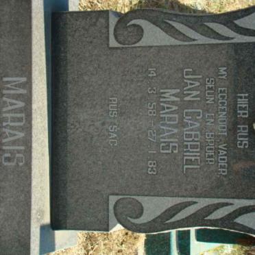 MARAIS Jan Gabriel 1958-1983