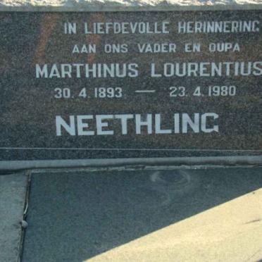NEETHLING Marthinus Lourentius 1893-1980