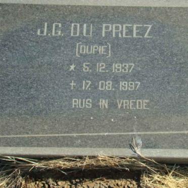 PREEZ J.G., du 1937-1997