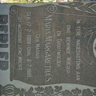 PEPLER Maria Margaretha S. nee MARAIS 1888-1965