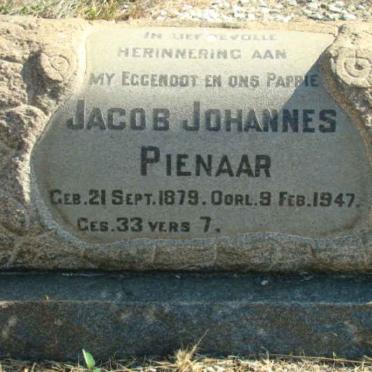 PIENAAR Jacob Johannes 1879-1947