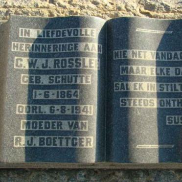 ROSSLEE C.W.J. nee SCHUTTE 1864-1941