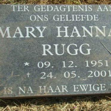 RUGG Mary Hannah 1951-2001