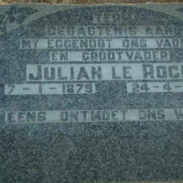 ROCK Julian, le 1879-1964
