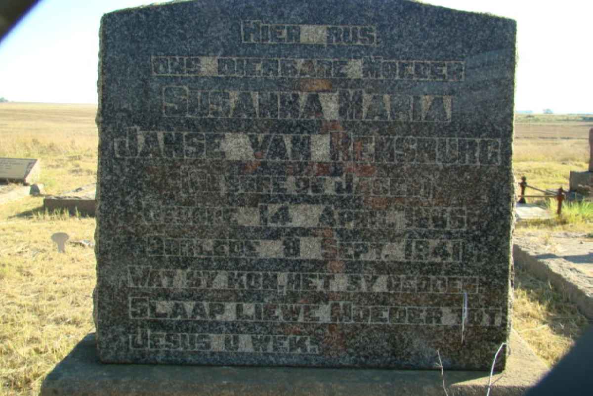 RENSBURG Susanna Maria, Janse van 1866-1941