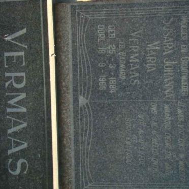 VERMAAS Susara Johanna Maria nee BARNARD 1884-1966