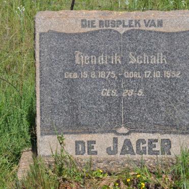 JAGER Hendrik Schalk, de 1875-1952