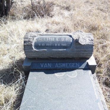 ASWEGEN Aletha E.D.R., van 1913-1981