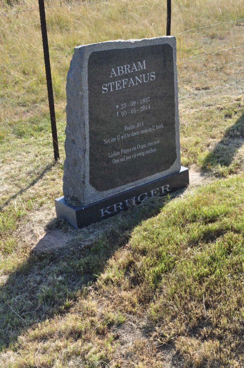 KRUGER Abram Stefanus 1937-2014