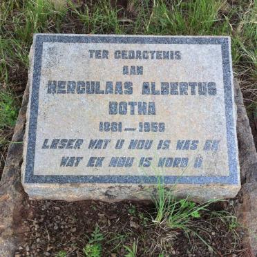 BOTHA Herculaas Albertus 1881-1959