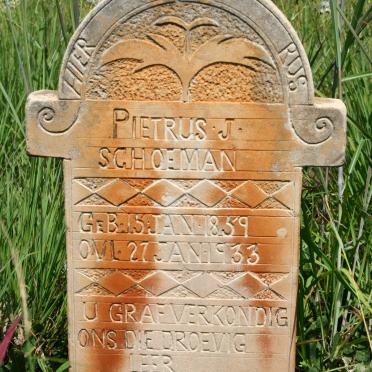 SCHOEMAN Pietrus J. 1859-1933