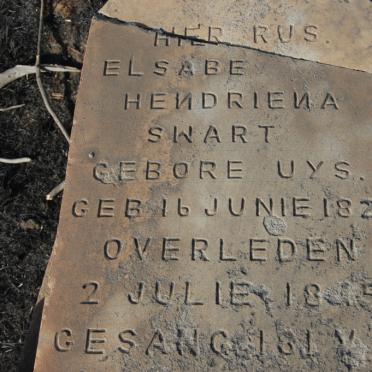 SWART Elsabe Hendriena nee UYS 1828-18?5
